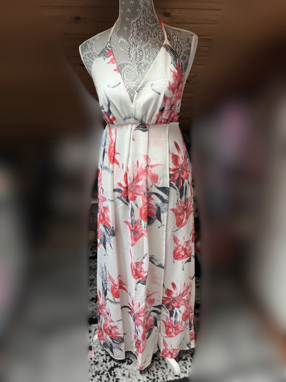 Open Back Maxi Dress XS